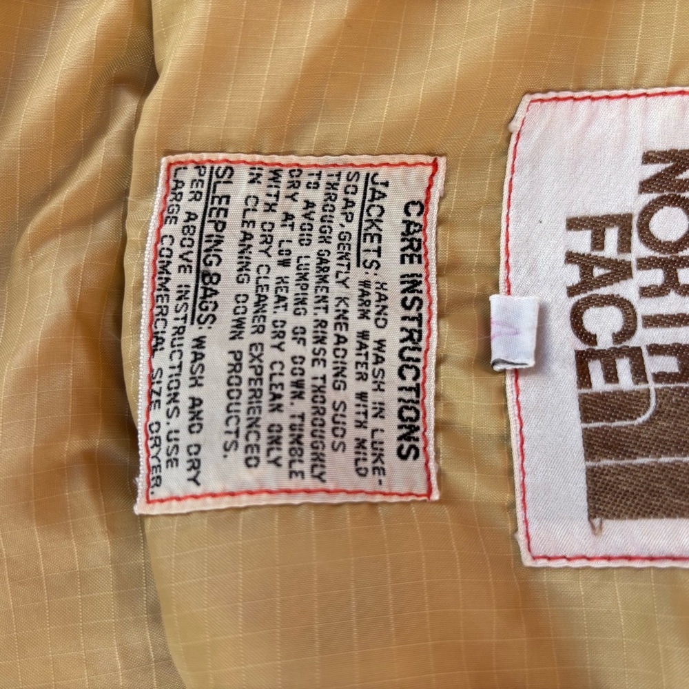 Vintage North Face Puffer Vest Large Goose Down Orange Jacket 70s Rare unisex - Picture 8 of 10